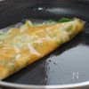 手軽に美味しい、スナップエンドウの生ハムチーズガレット。の工程4