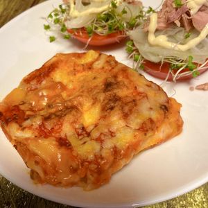 334230の作ってみた!投稿(餃子の皮で！モチモチお手軽ラザニア)