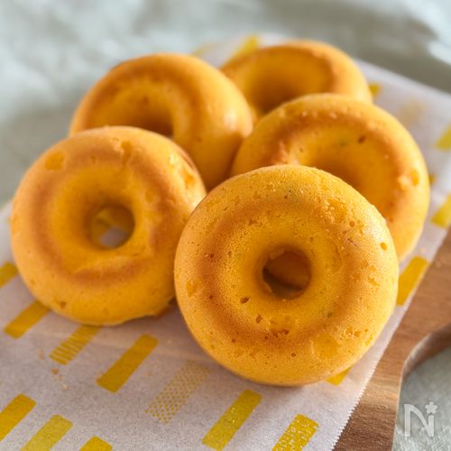 【米粉でヘルシー】ふわふわかぼちゃドーナツ