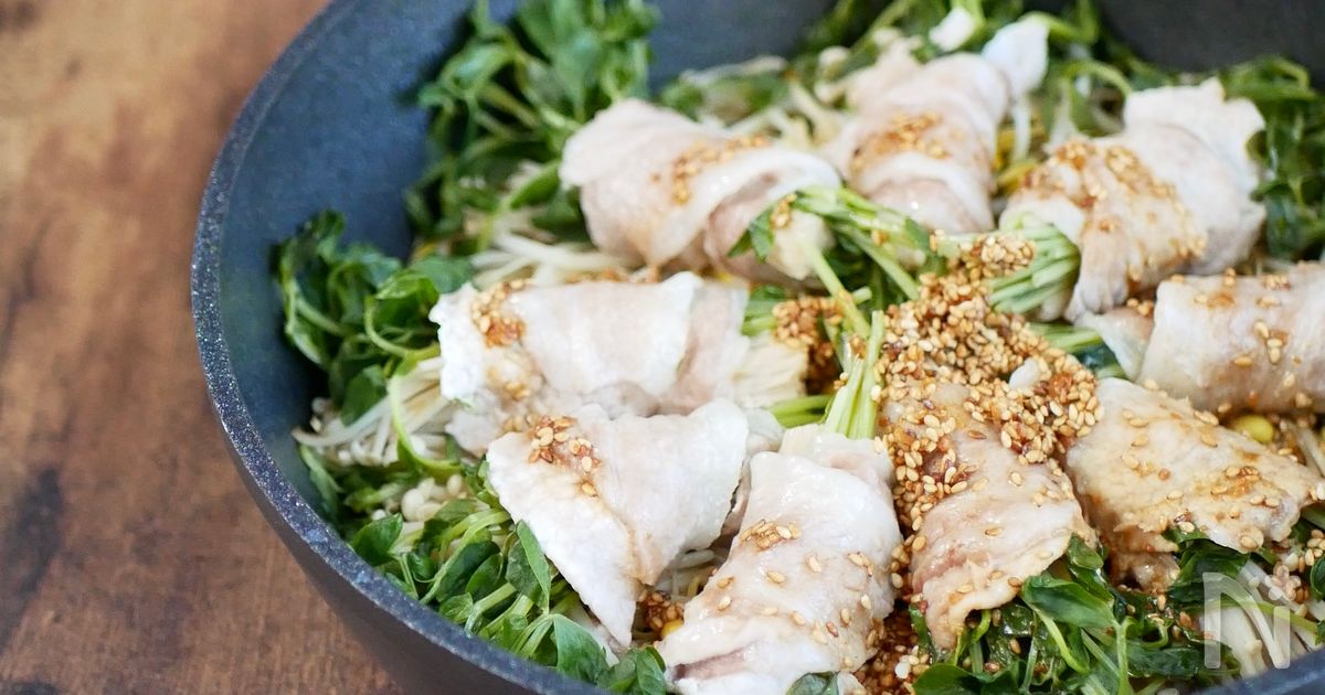 【Wタンパク質を摂取！】豆苗の肉巻き