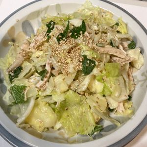 すみれの作ってみた!投稿(やみつき副菜☆キャベツとささみの胡麻醤油ガーリック)