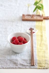 ミニトマトのはちみつジンジャーマリネ。