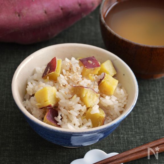 ほくほく！さつまいもの炊き込みご飯。秋のおもてなし料理に。