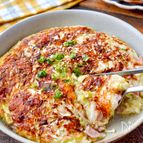 ペロッと食べちゃう【キャベツとえのきのもちとろ焼き】低糖質♪