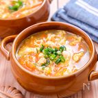 【にんじんと卵のスープ】コスパ抜群！鶏がら醤油スープ♪