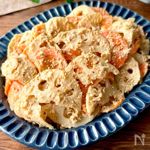 レンジで簡単！【ごまマヨれんこんサラダ】子ども大好き♪