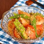 早い！旨い！簡単！トマトとオクラの中華風ごまだくサラダ