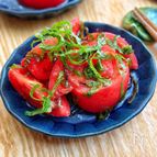5分で完成♬トマトと大葉と塩昆布のさっぱり和え