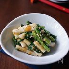 春菊と長芋のからし酢味噌和え