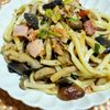 ヴェルの作ってみた!投稿(10分で完成！3種きのこの焼きうどん)