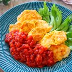 ［チキンのチーズピカタ］トマトソース添え♩しっとり柔らか簡単