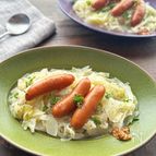 【キャベツとウインナーの粒マスタード煮】野菜をおいしく食べる
