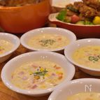 とうもろこしと押麦の豆乳美肌スープ