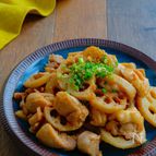 れんこんと鶏肉の味噌マヨ炒め