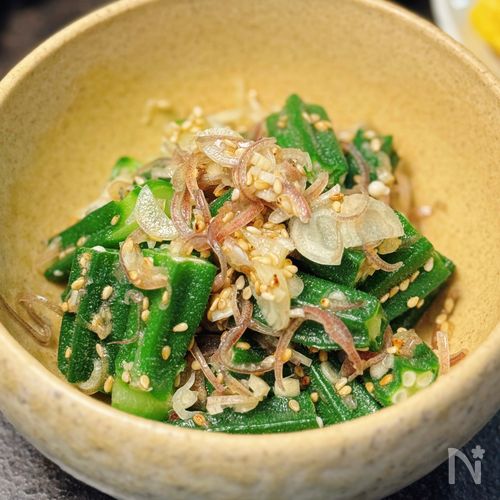 【オクラとミョウガのナムル風】夏野菜でさっぱりあと一品♪