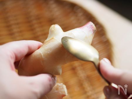 むっちんさんの新生姜の甘酢漬け工程2