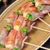 【アスパラとチーズのベーコン巻き串焼き】居酒屋風の一品♪