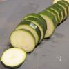 ズッキーニの味噌マヨチーズ焼きの工程1