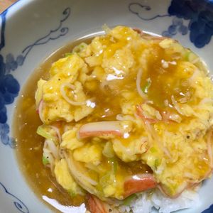 露木李の作ってみた!投稿(【カニカマ天津飯】とろ〜り餡たっぷり♬︎おてがる中華♬︎)