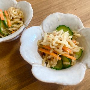 ゆかりの作ってみた!投稿(簡単副菜♡『切り干し大根の梅肉和え』甘酢が美味♪)