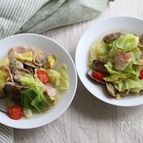 あさりとキャベツ、トマトの白だしさっと煮。