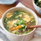 子どもが絶賛！【オクラとにんじんのふわたま中華スープ】