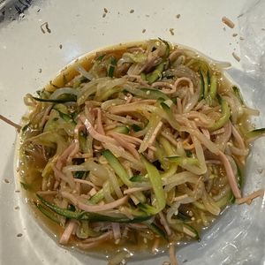 1248826の作ってみた!投稿(5分で簡単!もやしときゅうりとハムの中華サラダ)