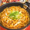 ワンパンで麻婆チーズパスタ