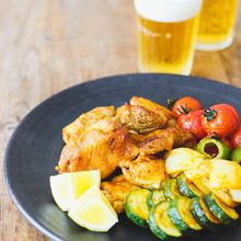 野菜たっぷり！並べて焼くだけ【タンドリーチキン】