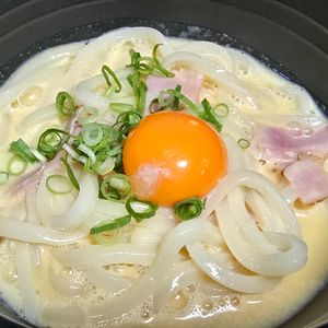 月雪由翔の作ってみた!投稿(【和風カルボナーラうどん】濃厚旨い！5分で作れる♪)