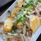 レンジ調理でできる！カニかまときのこの餡かけ玉子