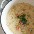 完熟トマトとたっぷり野菜の、豆乳スープ