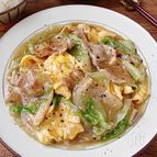 【豚たまレタスの中華あん炒め】とろうま！丼にしても美味しい！