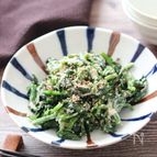 さっぱり副菜～あと一品に！ほうれん草の白だしごまマヨサラダ