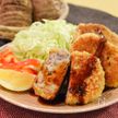 里芋とひき肉の焼きコロッケ。外はサクサク、中はねっとり！