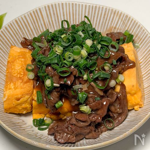 肉ぶっかけだし巻きたまご