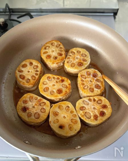 るみさんのれんこんのはさみ焼き工程8