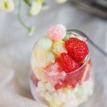 和菓子をポップに🌸🌸『桜もちパフェ』🌸🌸もち米使用。
