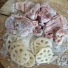【鶏ももとれんこんのエビマヨ風炒め】プリッ♡シャキッ♫の工程1