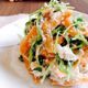 ぜーんぶ♪レン・チン豆苗と人参と鳥ささみの絹ごし豆腐和え