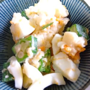 chachaの作ってみた!投稿(【はんぺんとたまごとオクラのわさびマヨ】食感も楽しめる♪)