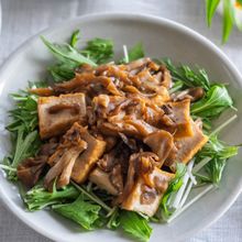 【厚揚げと水菜のサラダ】お手頃食材で♪