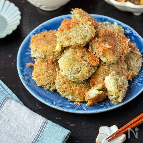 【白身魚とごぼうののり塩チーズフライ】