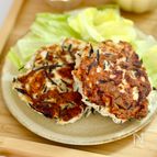 ひじきたっぷり♡鶏むね肉のヘルシーハンバーグ【作りおき】