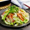 舞茸ソテーとトマトの塩麹レタスサラダ【簡単副菜】の工程2