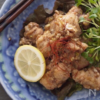 レンジでチンの簡単香味タレ☆油淋鶏☆ユーリンチー