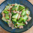 白いごはんと相性抜群！豚肉とチンゲン菜のみそ炒め