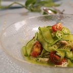 きゅうりと鶏ささみの冷製カッペリーニ