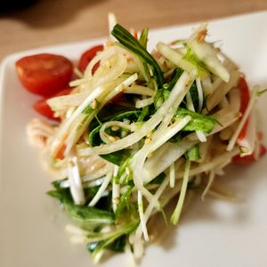 ぱんだの作ってみた!投稿(やみつき!居酒屋風♪『大根と水菜のシャキシャキサラダ』)
