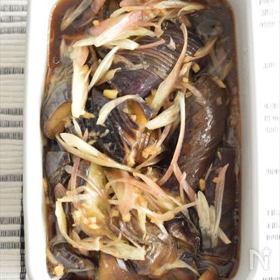 作り置きOK!なすとミョウガの麺つゆマリネ
